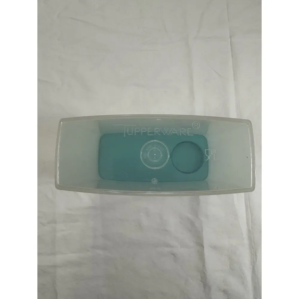Vintage‎ Tupperware Cereal Keeper Storer 13 Cup Sheer With Green Seal